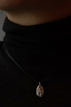 Tara Hand Mudra Necklace (Leather Chain)