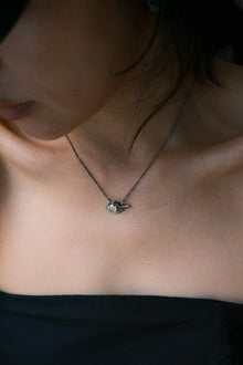 Tibetan Conch Shell Necklace (Silver Chain)