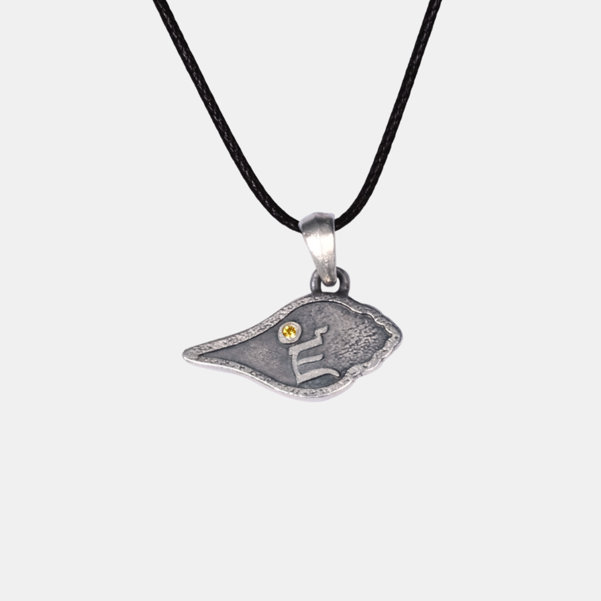 Tibetan Conch Shell Necklace (Leather Chain)