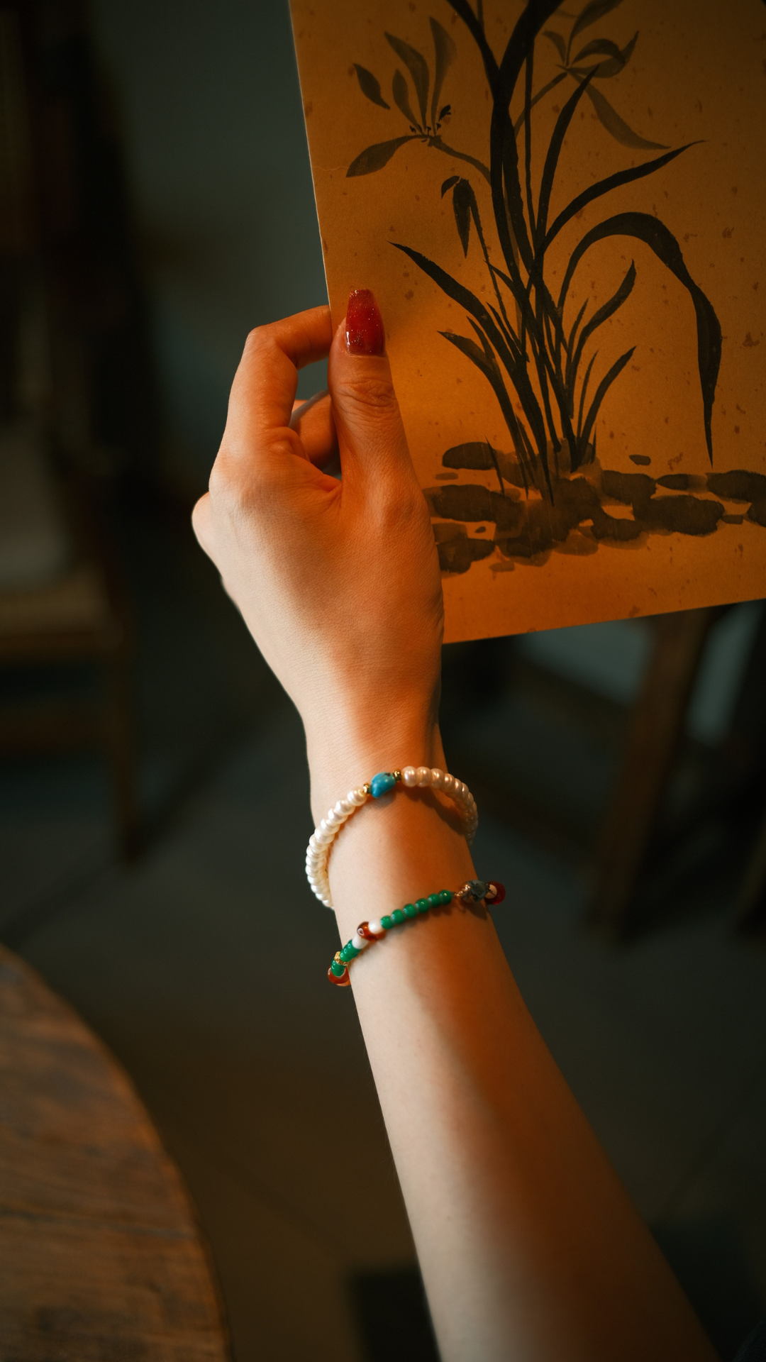 Turquoise and Pearl Bracelet