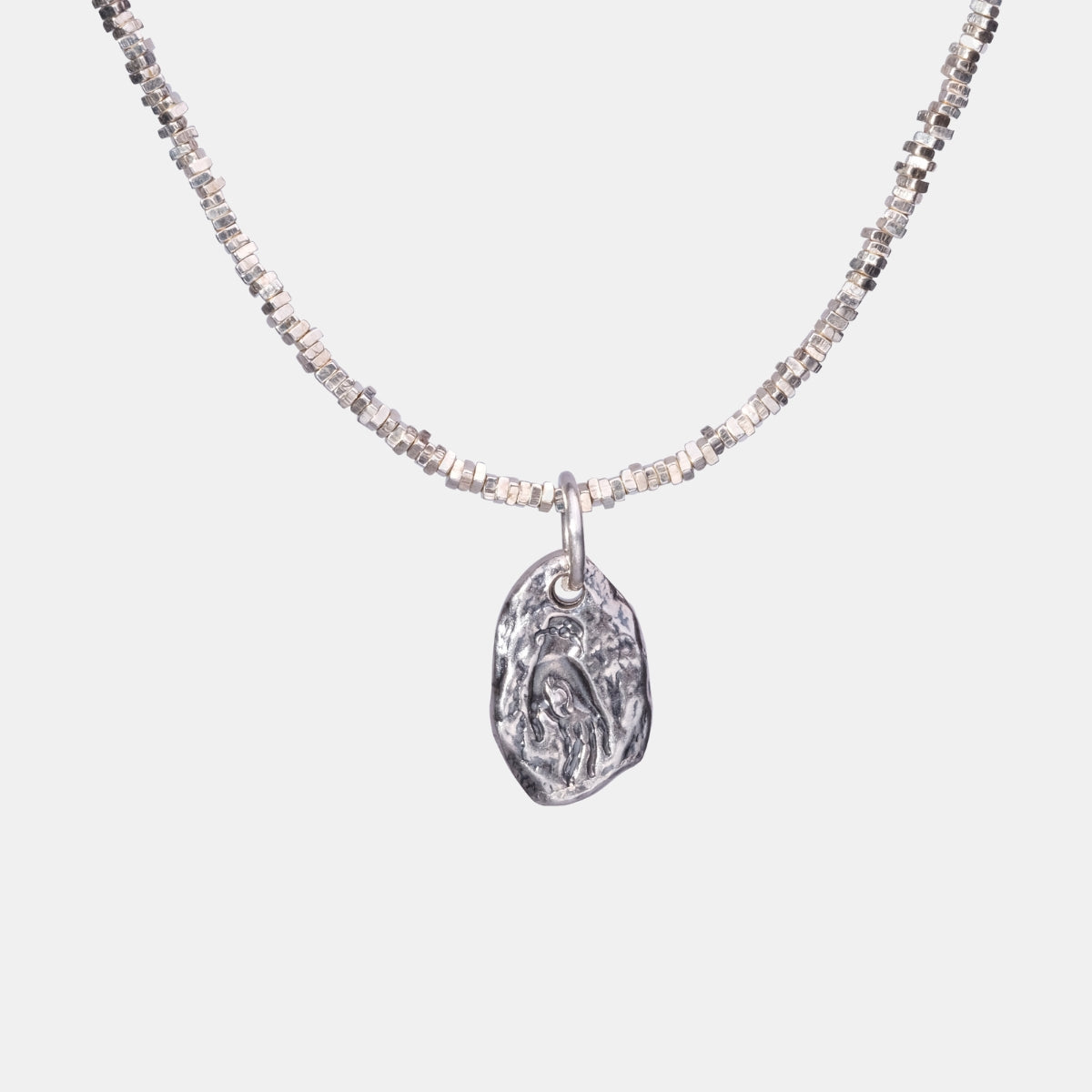 Tara Hand Mudra Necklace(Silver Chain)