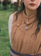 Yellow Jambhala Necklace (Leather Chain)