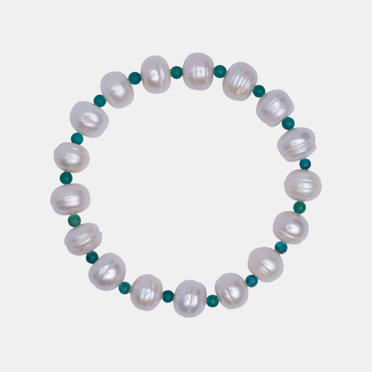 Turquoise and Tibetan Ancient Pearl Bracelet