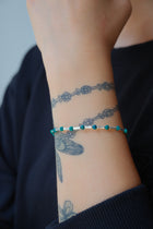 Bone-shaped Turquoise Sterling Silver Bracelet