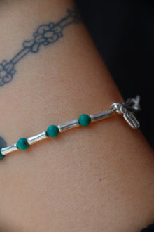 Bone-shaped Turquoise Sterling Silver Bracelet