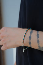 Bone-shaped Turquoise Sterling Silver Bracelet