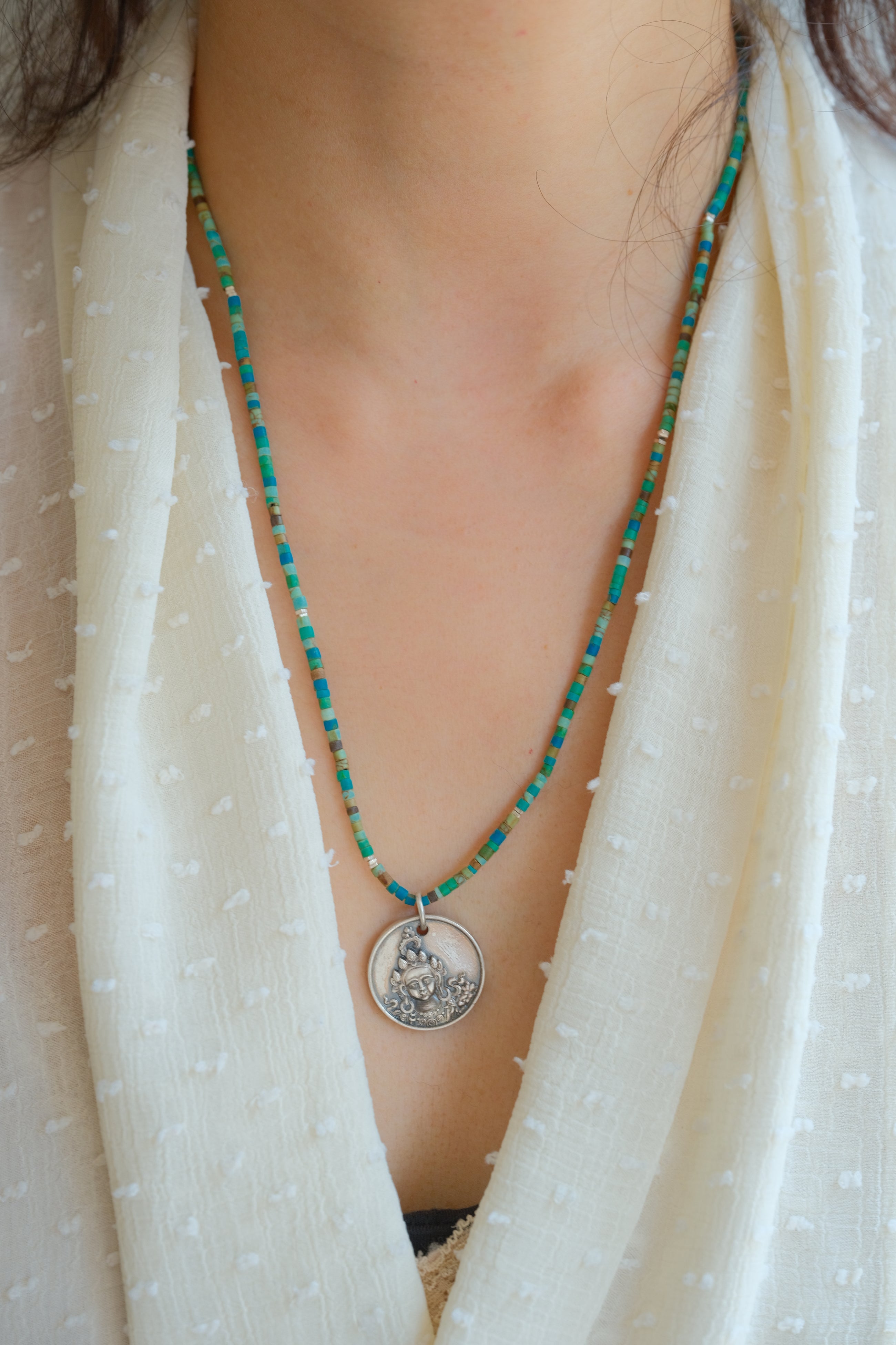 Voice of the Great Jokhang White Tara Necklace