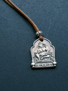 Yellow Jambhala Necklace (Leather Chain)