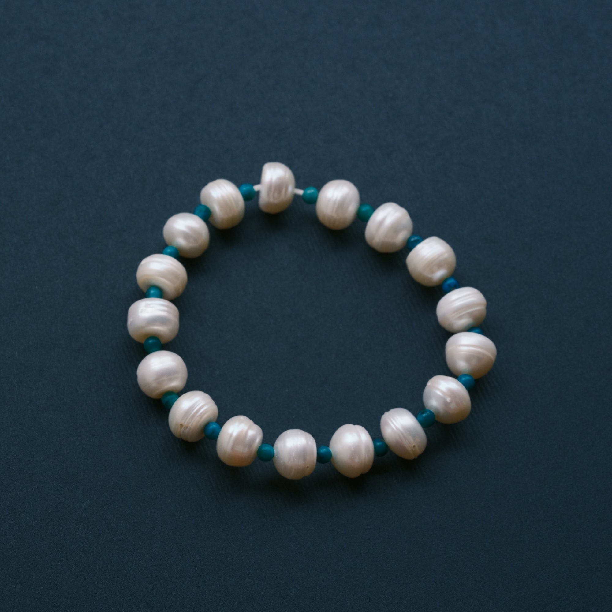 Turquoise and Tibetan Ancient Pearl Bracelet
