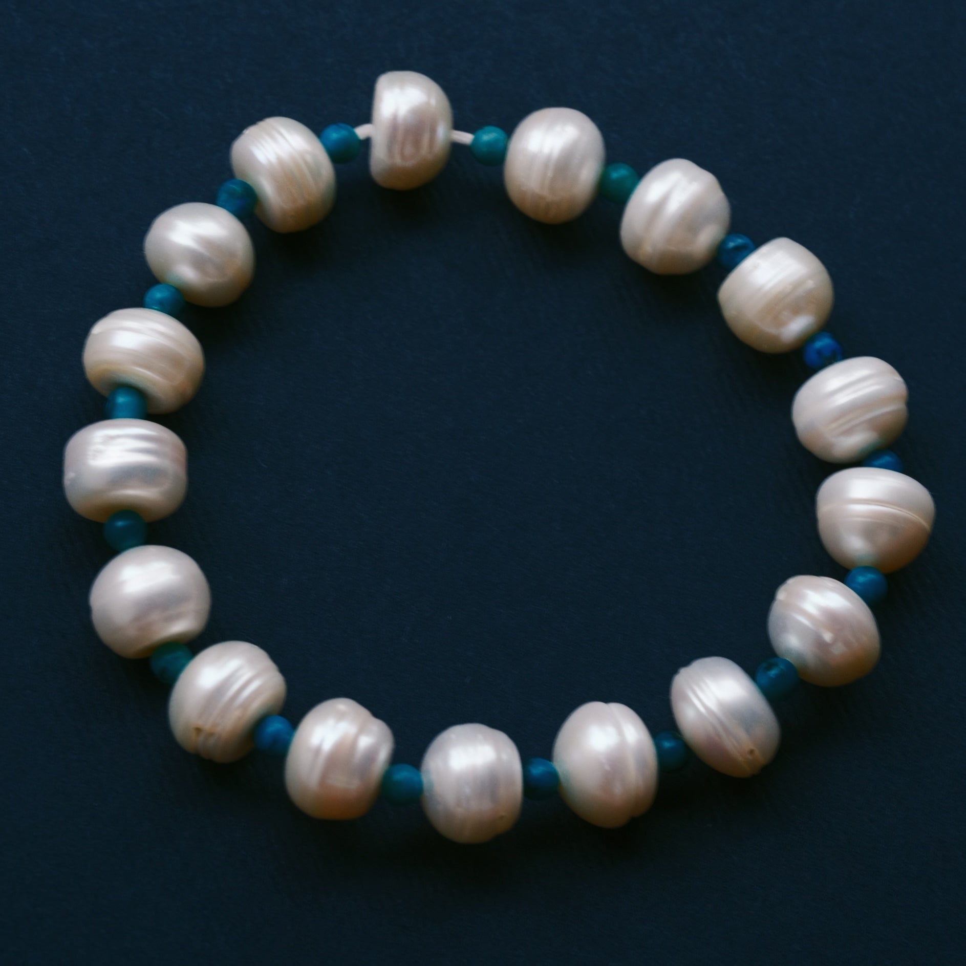 Turquoise and Tibetan Ancient Pearl Bracelet