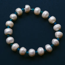 Turquoise and Tibetan Ancient Pearl Bracelet