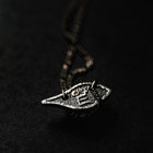 Tibetan Conch Shell Necklace (Silver Chain)