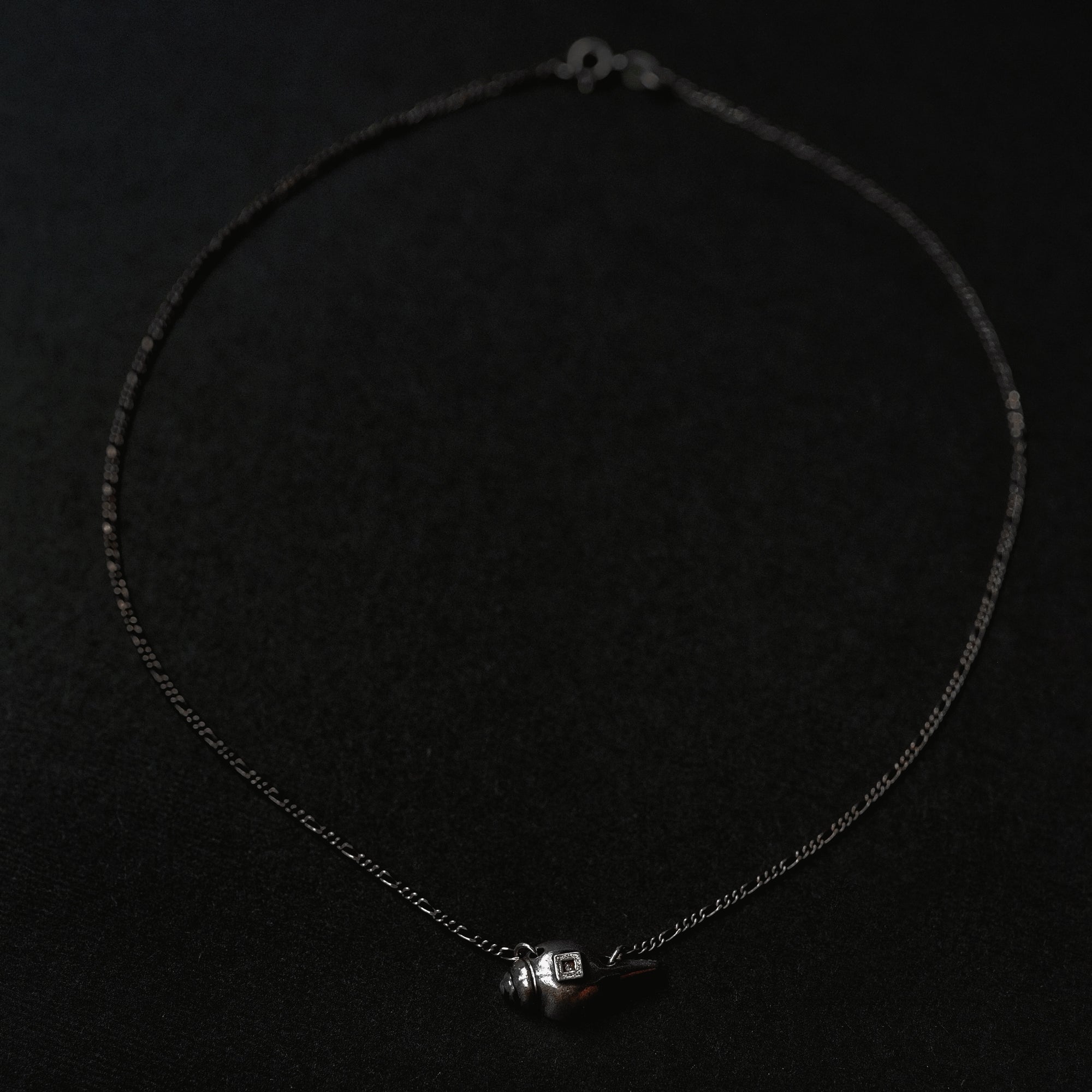 Tibetan Conch Shell Necklace (Silver Chain)