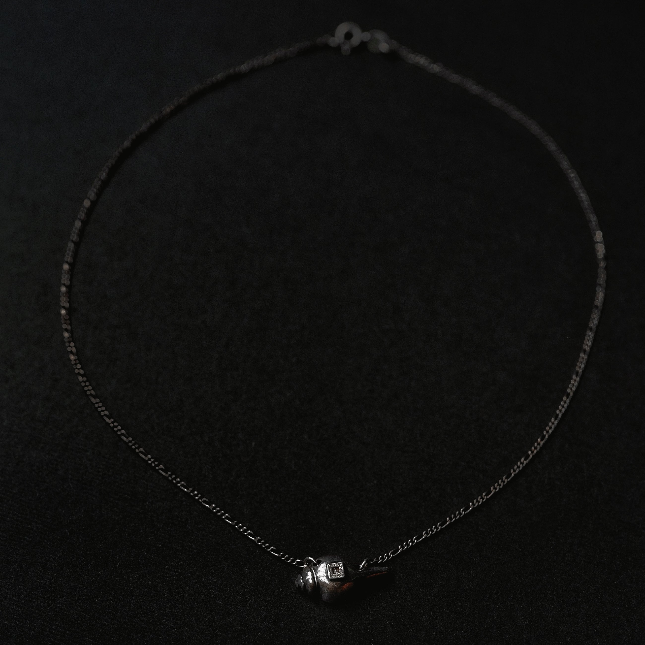 Tibetan Conch Shell Necklace (Silver Chain)