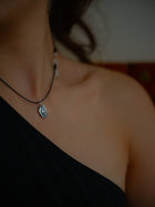 Tara Hand Mudra Necklace (Leather Chain)