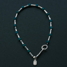 Bone-shaped Turquoise Sterling Silver Bracelet